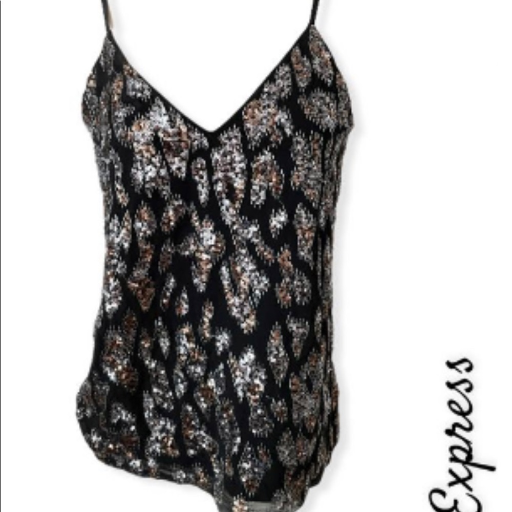 Express Sequin Tank Size L